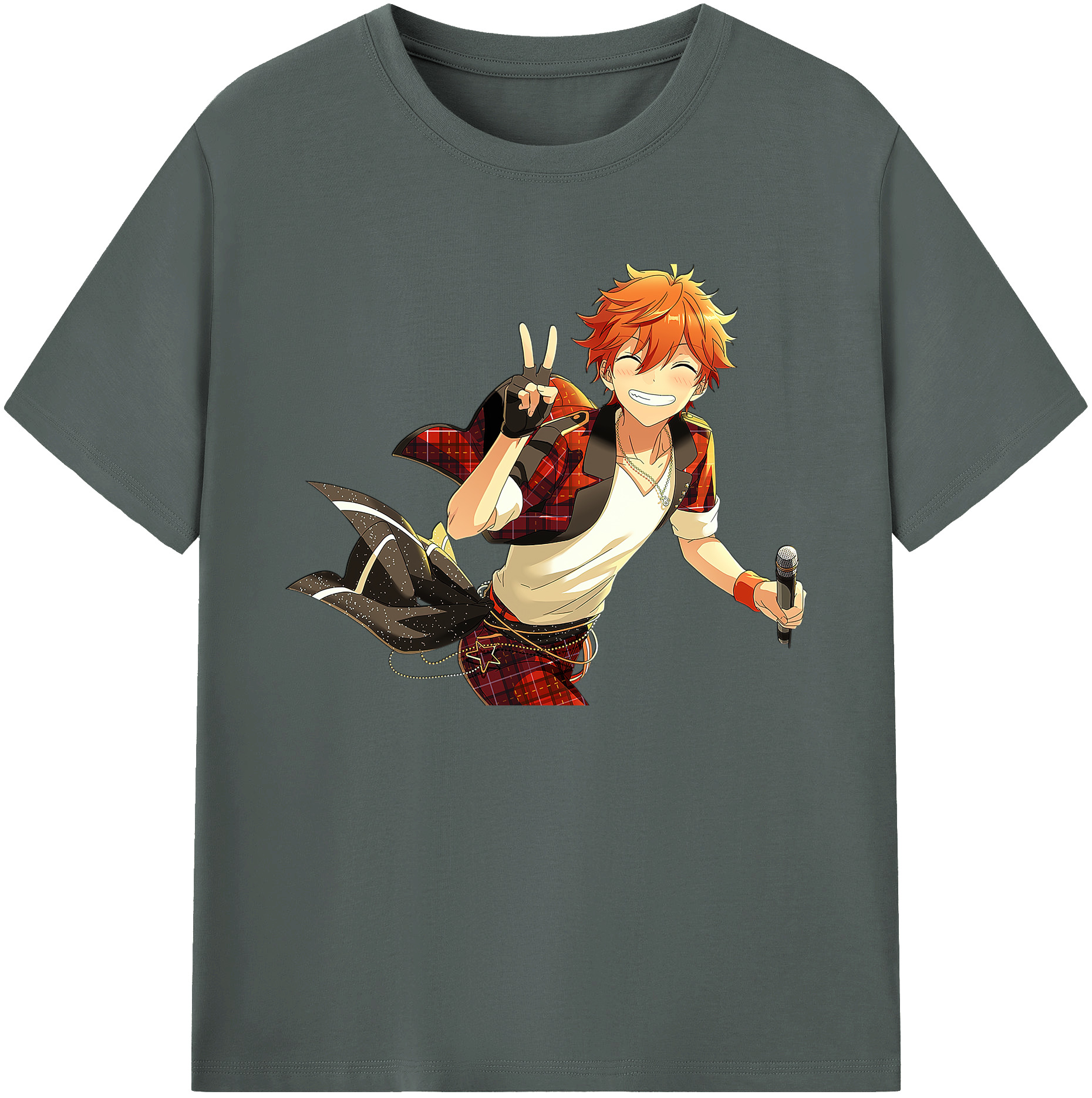 （画像用） あんさんぶるスターズ! Ensemble Stars 綿100％ メンズ半袖Tシャツ｜肌触りやわらか＆通気性